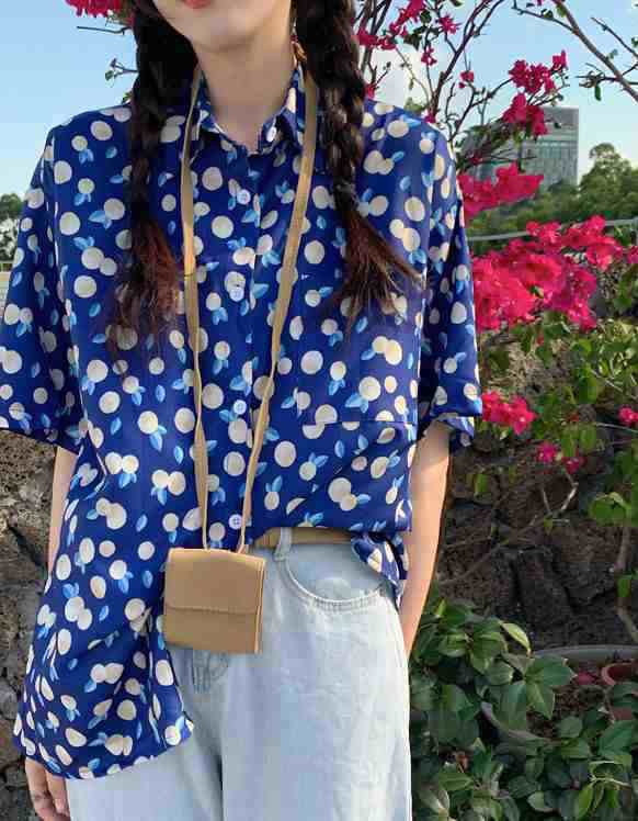 アロハシャツ レディース トップス 春夏 柄シャツ 襟付き シャツ ブラウス 半袖 フルーツ柄 羽織り 大きいサイズ 3L 総柄 ゆったり オーバーサイズ ビッグシルエット カジュアル 大人可愛い ビ